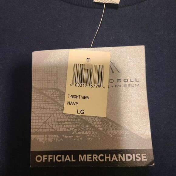 NWT Rock and Roll Hall of Fame HOF Pyramid Mens Sz Large T Shirt Navy Blue New - Picture 6 of 8
